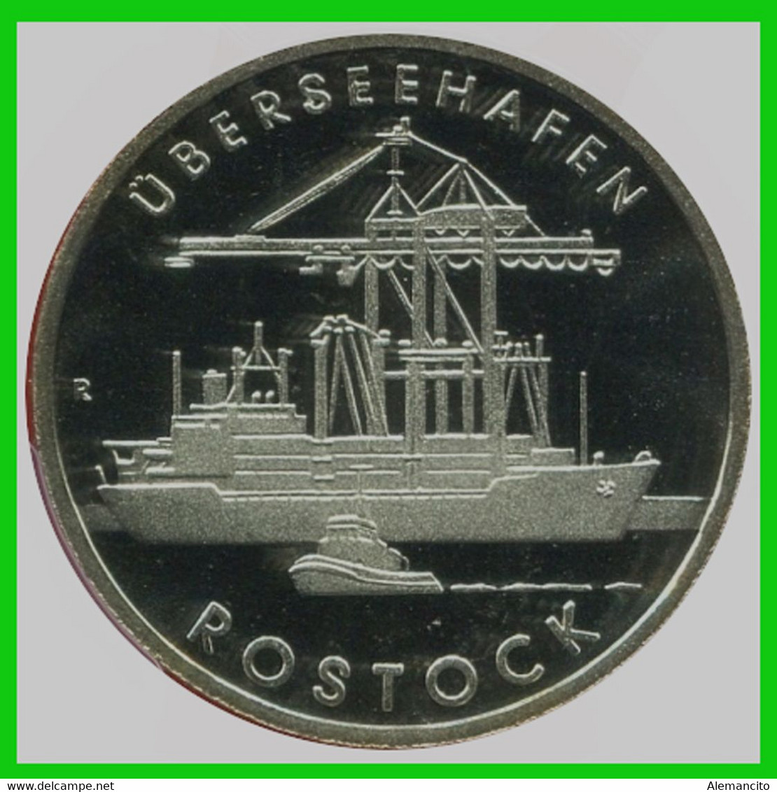 ( GERMANY ) REPUBLICA DEMOCRATICA DE ALEMANIA ( RDA ) MONEDA DE 5-DM AÑO 1988 -ALEMANIA DDR - 5 DM (PORT CITY OF ROSTOCK - 5 Mark