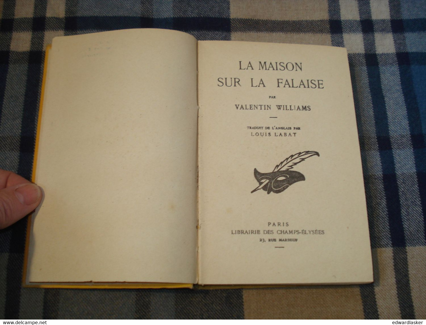 Le MASQUE N°19 : La Maison Sur La Falaise /Valentin Williams - Cartonné - Le Masque