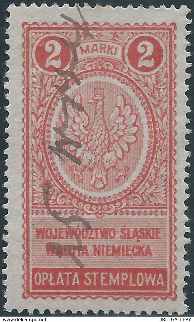 POLONIA-POLAND-POLSKA,Revenue Stamp Fiscal Tax 2MARKI(OPLATA STEMPLOWA)Used - Steuermarken