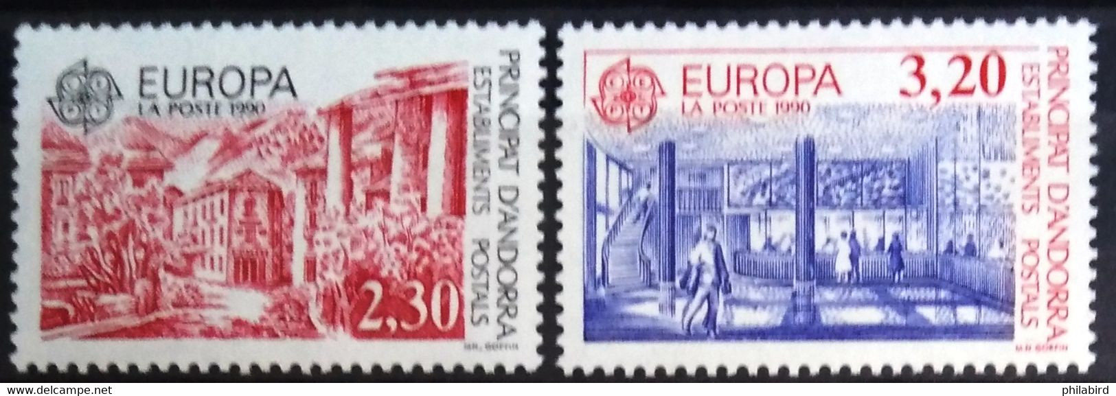 EUROPA 1990 - ANDORRE FRANCAIS                   N° 388/389                        NEUF** - 1990