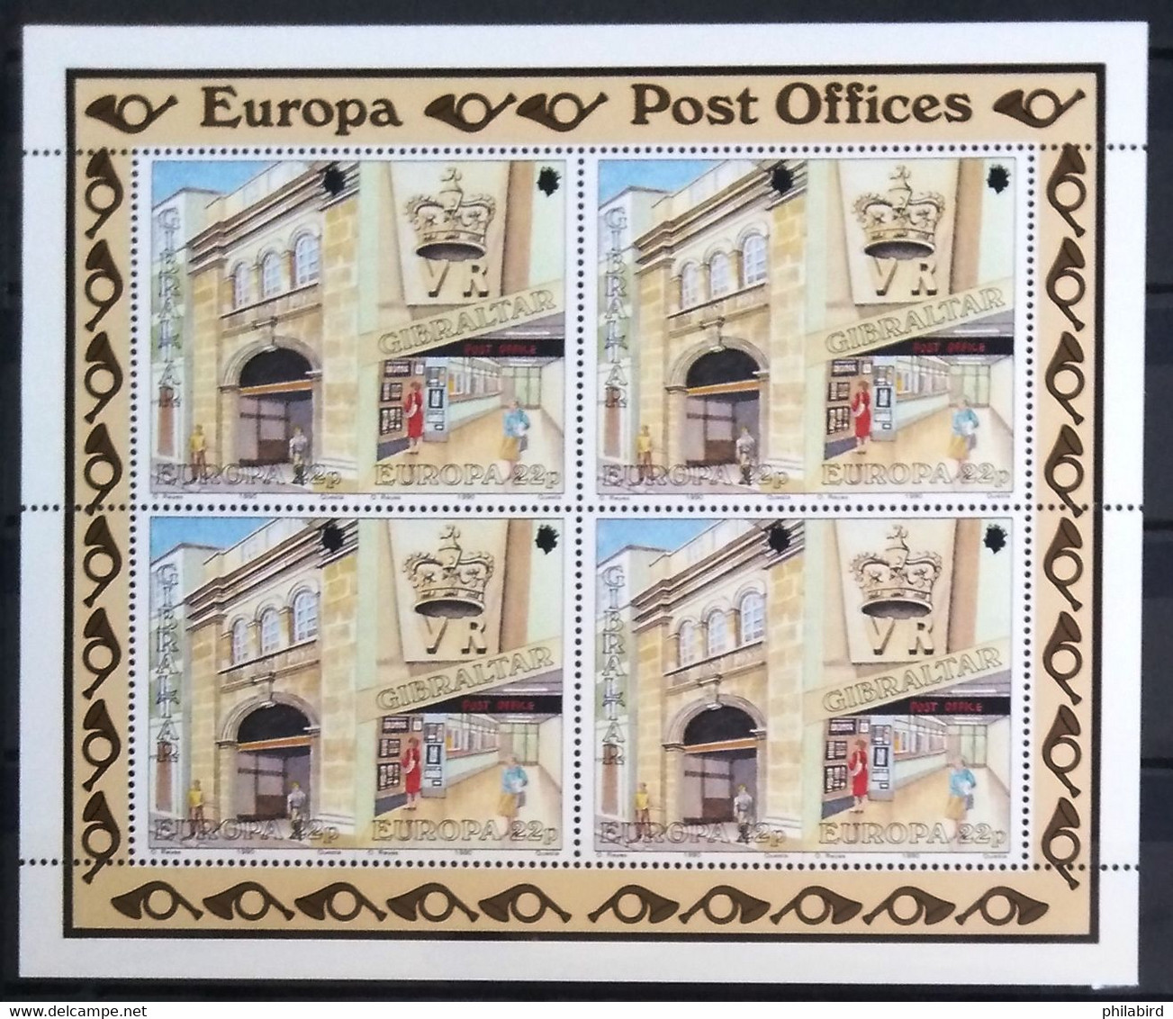 EUROPA 1990 - GIBRALTAR                  FEUILLET 599/600                        NEUF** - 1990