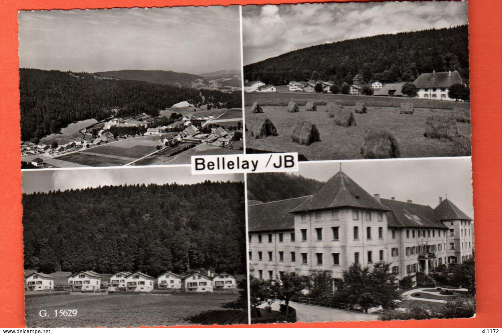 QAE-12  Multivues Bellelay, Dans La Commune De Saicourt. Grand Format.  Cachet De Remplacement 1958 - Court