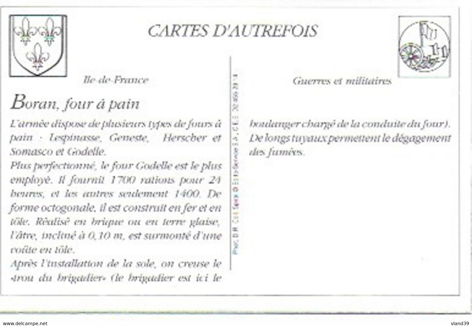 CPA Reproduction : Boran : Vue Générale Des Fours à Pain -  Collection "Cartes D'Autrefois" - Boran-sur-Oise