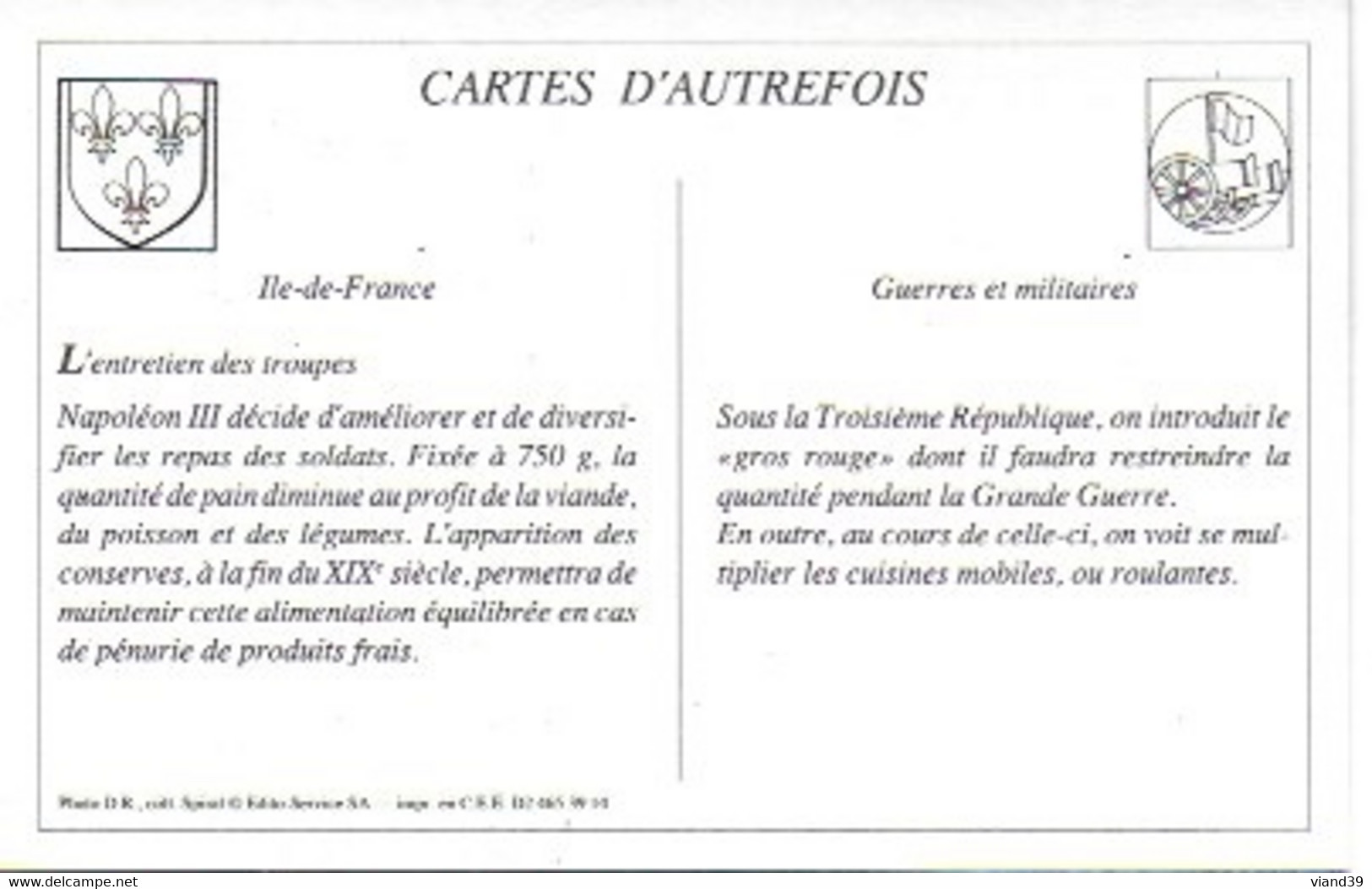 CPA Reproduction : Boran : Une Cuisine Militaire-  Collection "Cartes D'Autrefois" - Boran-sur-Oise