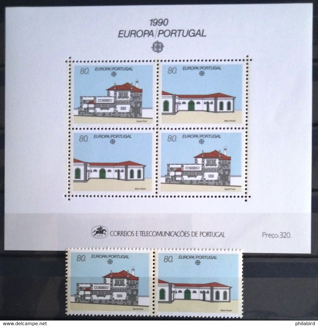 EUROPA 1990 - PORTUGAL                  N° 1800/1801 + BF 72                        NEUF** - 1990