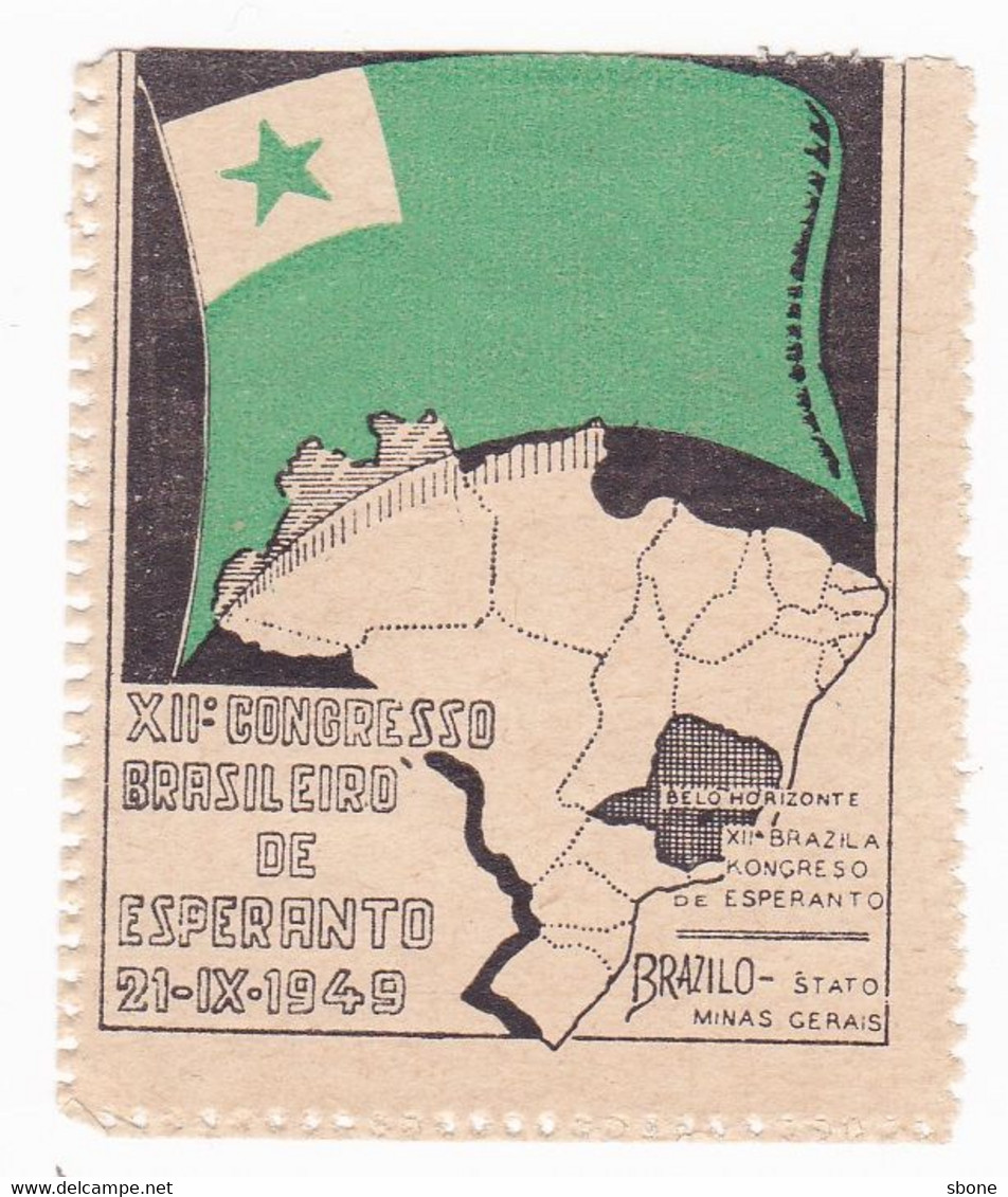 Vignette XIIe Congresso Brasileiro De Esperanto 1949 - Brésil - Esperanto