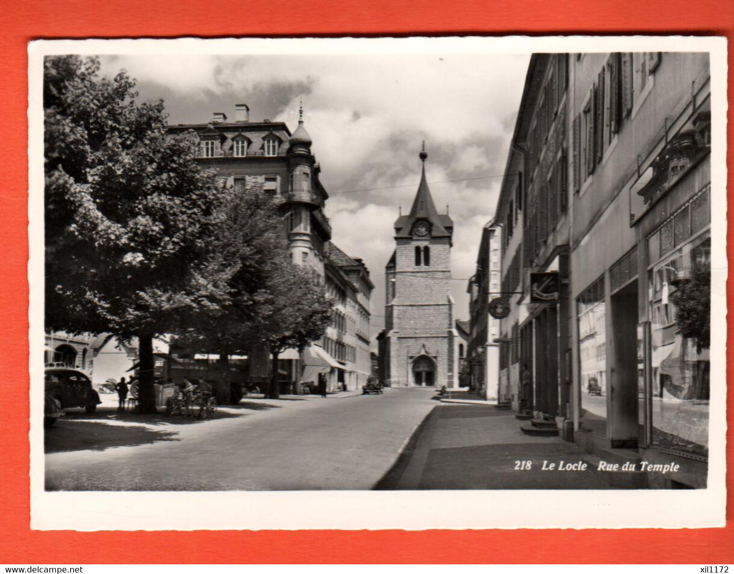 QAE-19 Le Locle Rue Du Temple  . Grand Format.  Circulé 1969 . Nicolet 218 - Le Locle