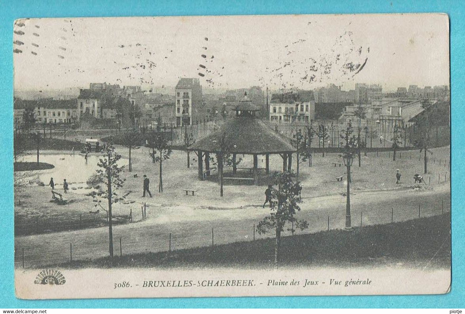 * Schaarbeek - Schaerbeek (Brussel - Bruxelles) * (Henri Georges, Nr 3086) Plaine Des Jeux, Vue Générale, Kiosque, Kiosk - Schaerbeek - Schaarbeek