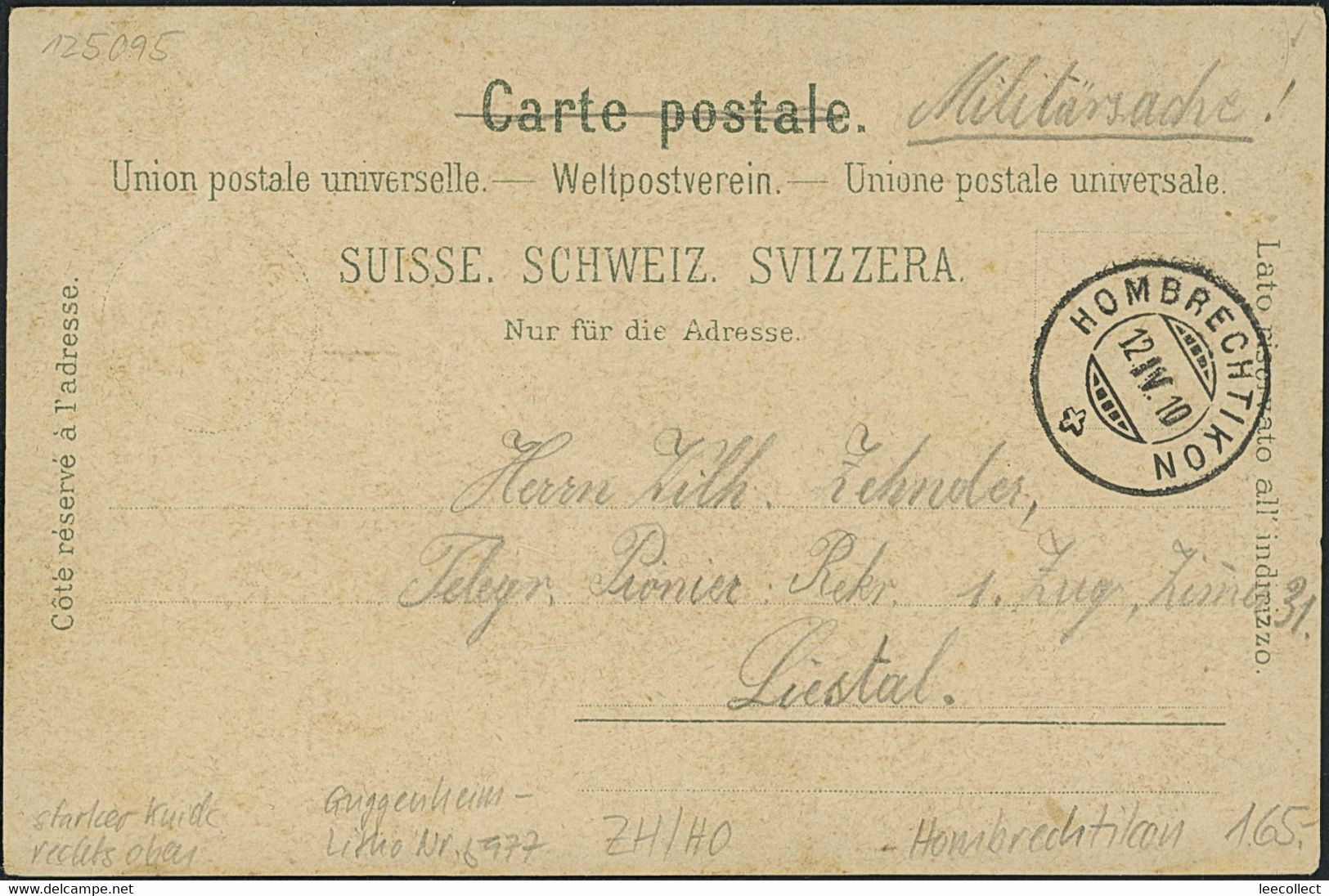 Suisse - ZH Hombrechtikon - Litho - Hombrechtikon