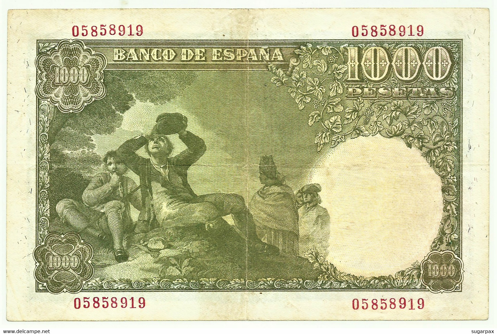 ESPAÑA - 1000 Pesetas - 4 De Noviembre De 1949 ( 1951 ) - Pick 138 - Ramón De Santillan - 1.000 - 1000 Pesetas