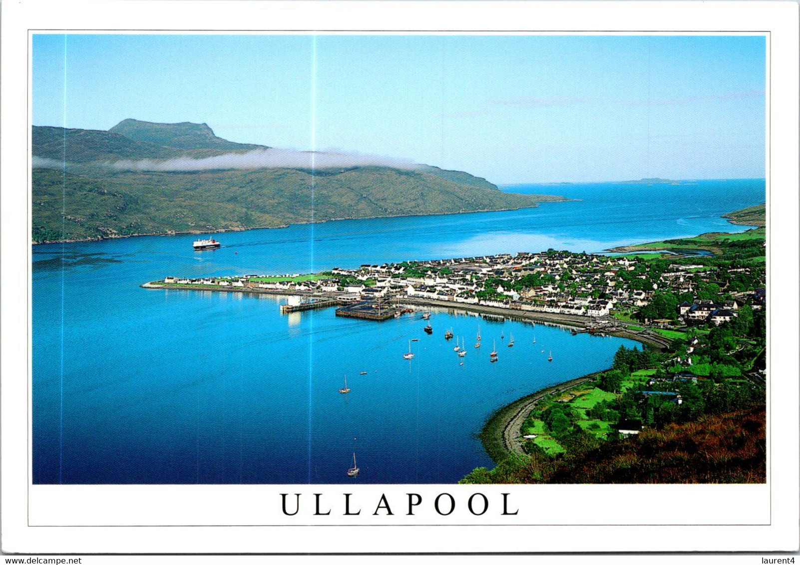 (1 G 5) UK Postcard Posted To Australia  - Ullapool (with 2 Special International Postcard Stamps) Cow & Puffins - Ross & Cromarty