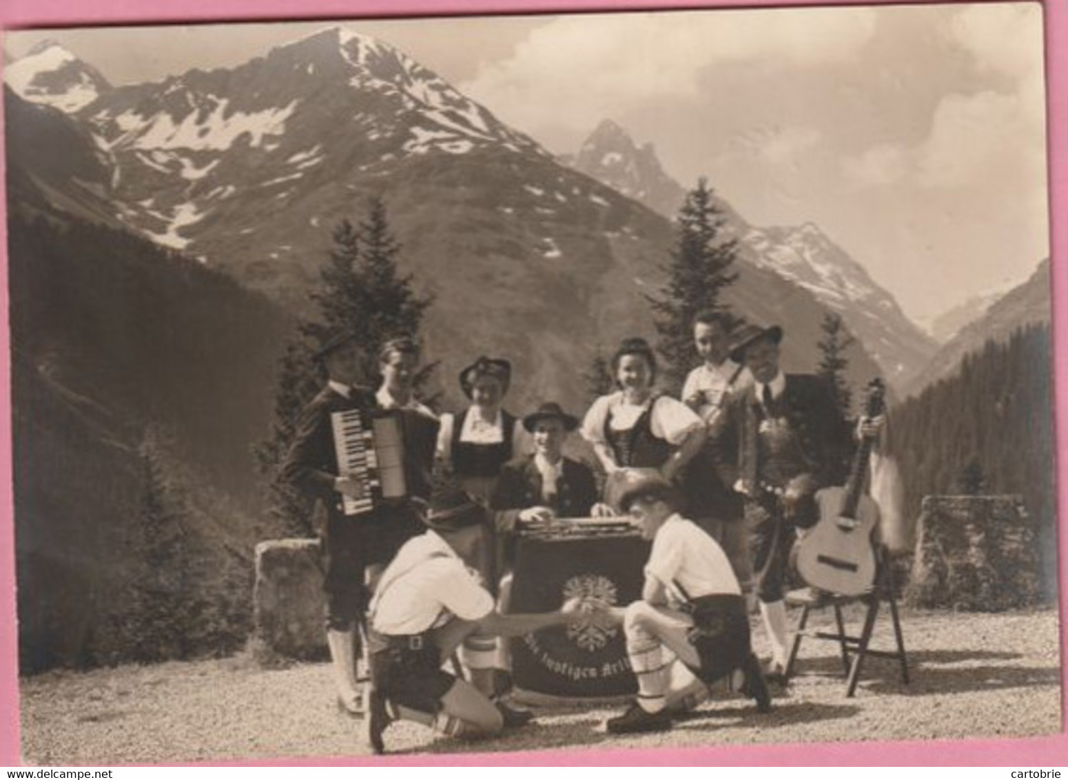 Autriche Tyrol - ST. ANTON - Photo Originale Par Anstall Rud. Mathis, Landeck - Groupe De Musiciens - Autographes - 1955 - St. Anton Am Arlberg