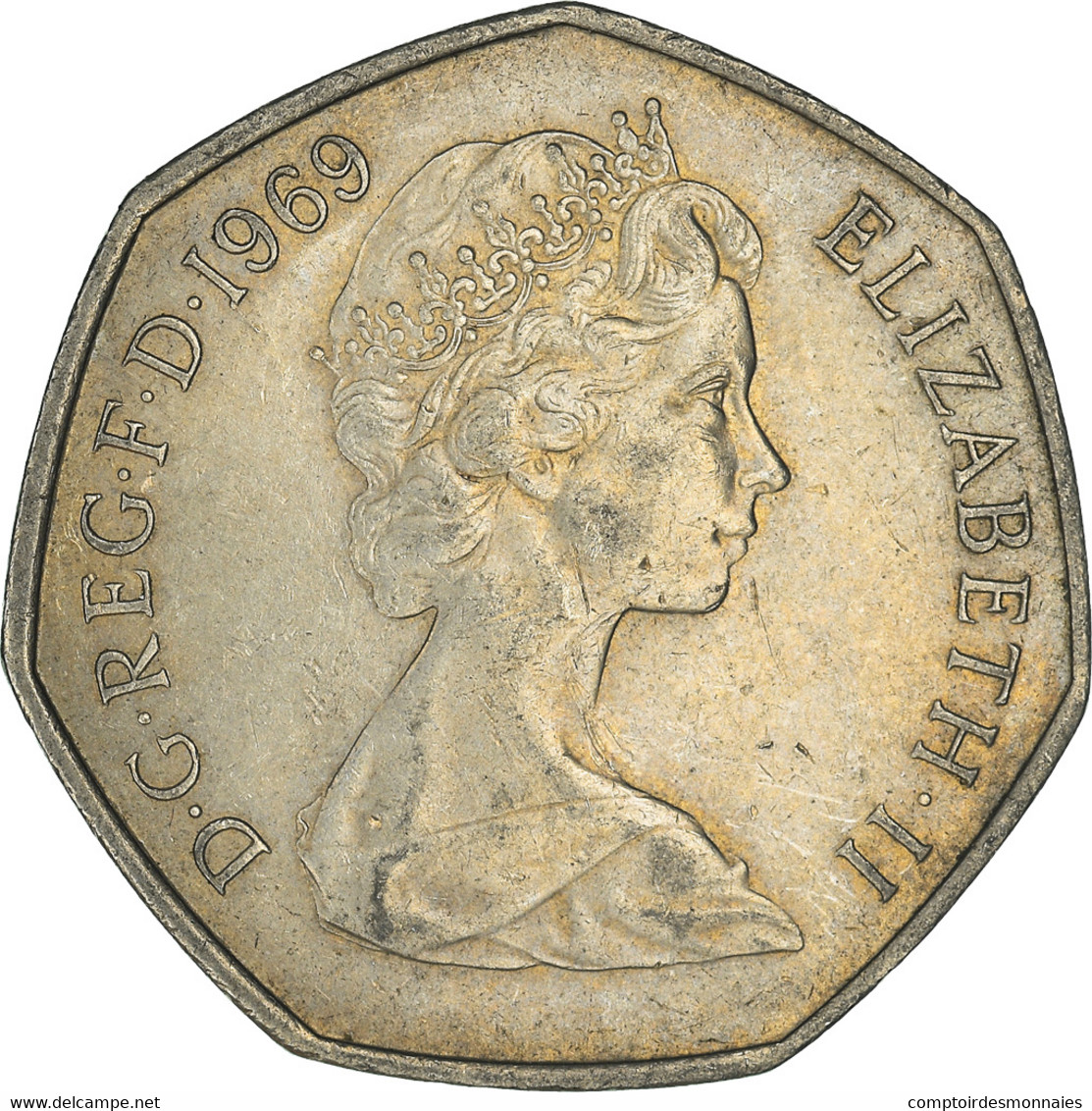 Monnaie, Grande-Bretagne, 50 New Pence, 1969 - 50 Pence