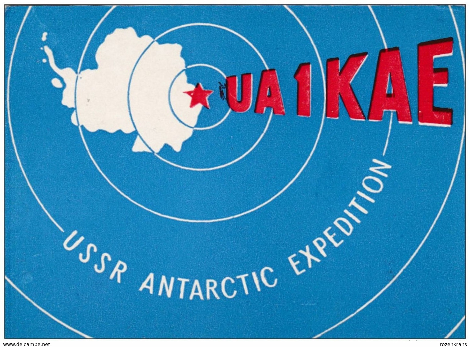 QSL Card Amateur Radio CB USSR CCCP South Pole Polar Expedition Antarctica 1967 Pinguin Penguin Manchot North - Radio Amatoriale