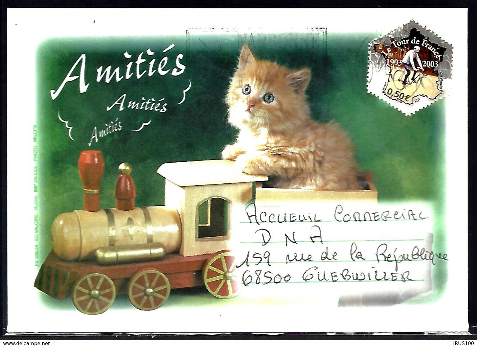 TOUR DE FRANCE - CENTENAIRE - CHAT / TRAIN - Radsport