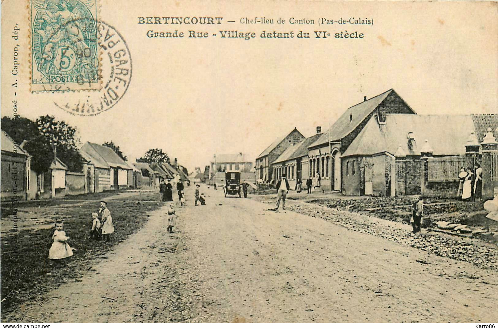 Bertincourt * La Grande Rue Du Village * Villageois - Bertincourt