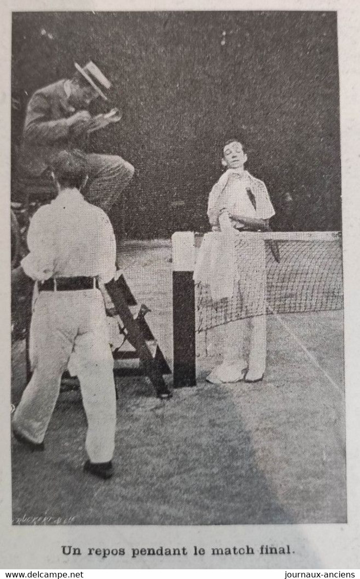 1901 PUTEAUX ( 92 ) - LE TENNIS À PUTEAUX - M. LE VICOMTE LÉON DE JANZÉ - LA VIE AU GRAND AIR - 1900 - 1949