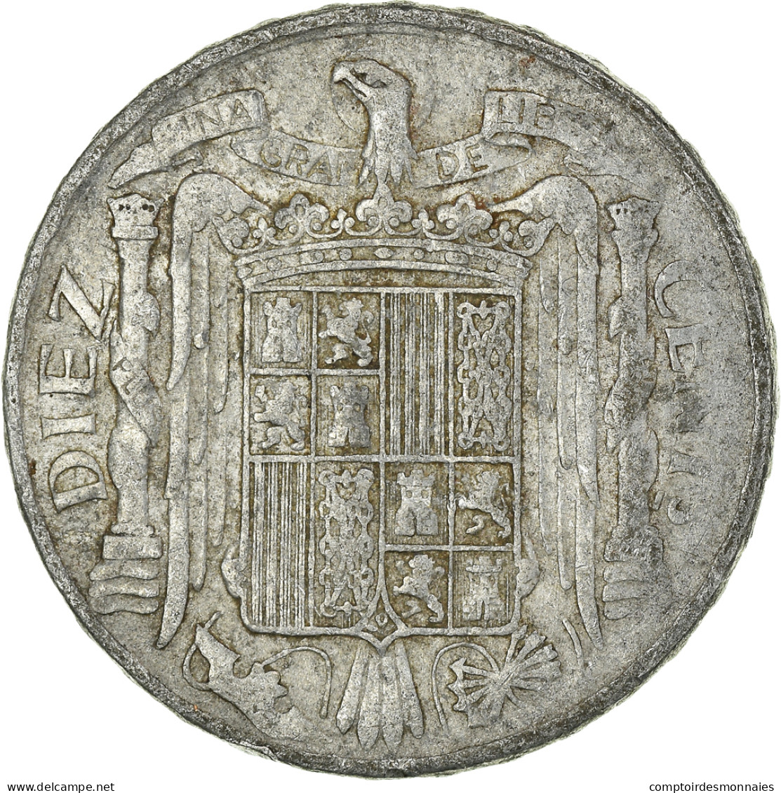 Monnaie, Espagne, 10 Centimos, 1945 - 10 Centimos