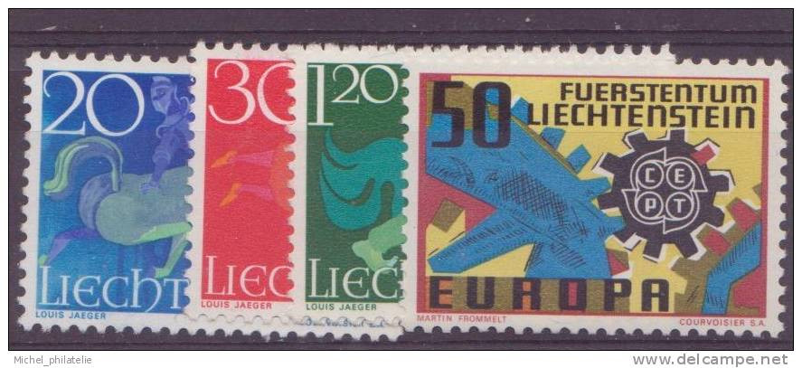 ⭐ Liechtenstein - YT N° 422 à 424 ** + 425 - Neuf Sans Charnière - LEGENDES SUJETS DIVERS - EUROPA ⭐ - Unused Stamps