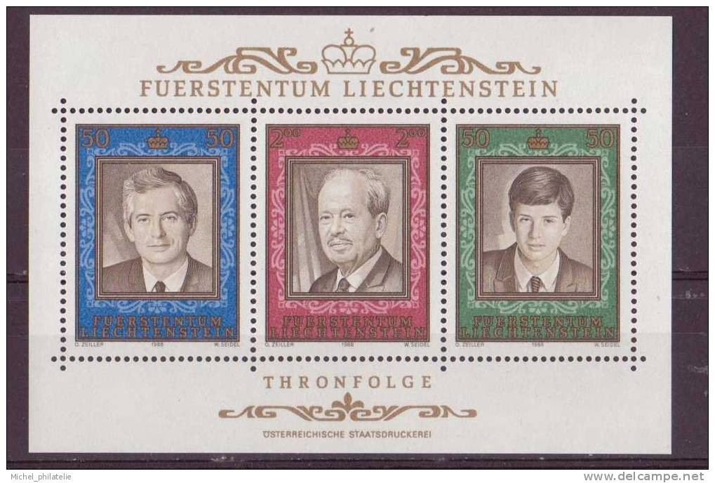 ⭐ Liechtenstein - Bloc - N° 16 ** - Neuf Sans Charnière ⭐ - Unused Stamps