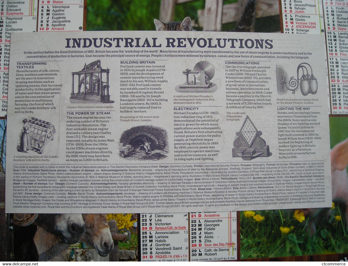 FDC Révolutions Industrielles, Lombe's Silk Mill, Water Powered, Moulin à Soie De Lombe, Alimenté à L'eau, Derby - 2011-2020 Decimal Issues