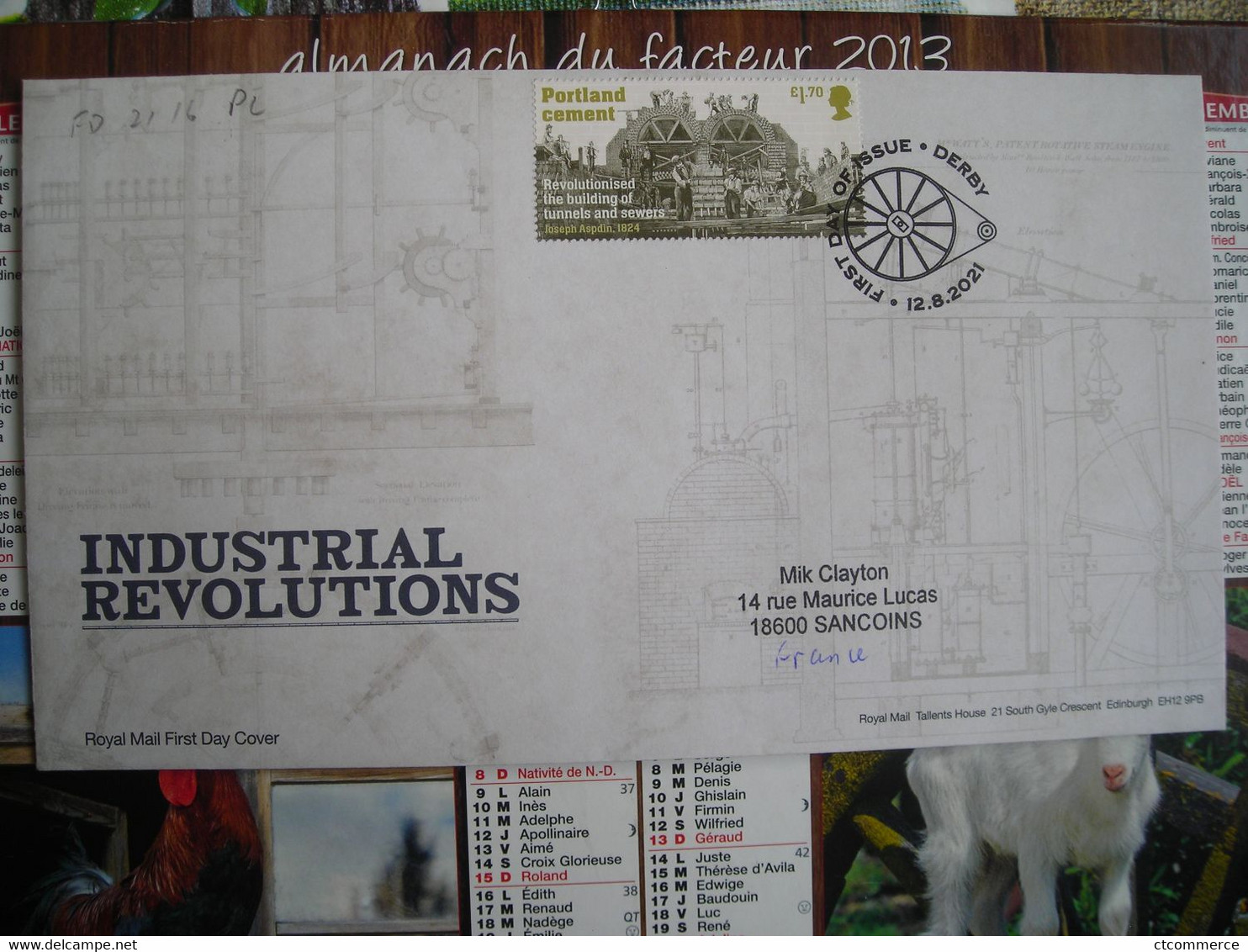 FDC Industrial Revolutions, Révolutions Industrielles, Portland Cement, Ciment Portland, Derby - 2011-2020 Decimal Issues