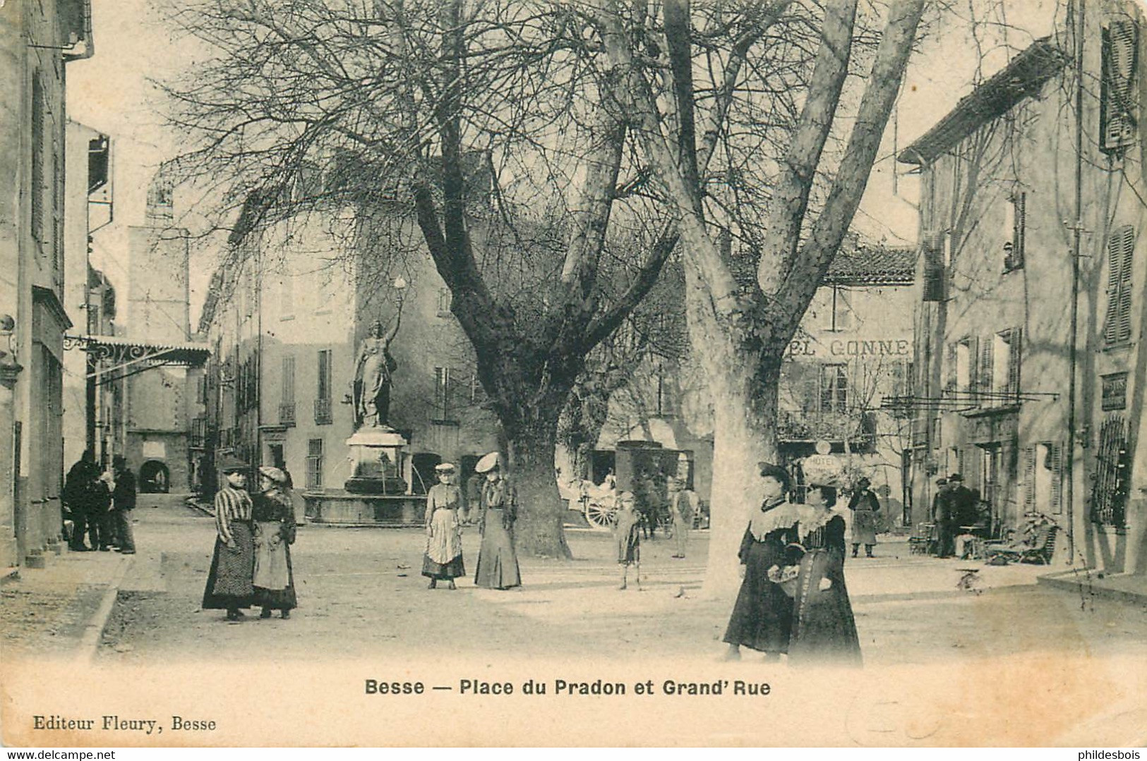 VAR  BESSE SUR ISSOLE  Place Du Pradon Et Grande Rue - Besse-sur-Issole