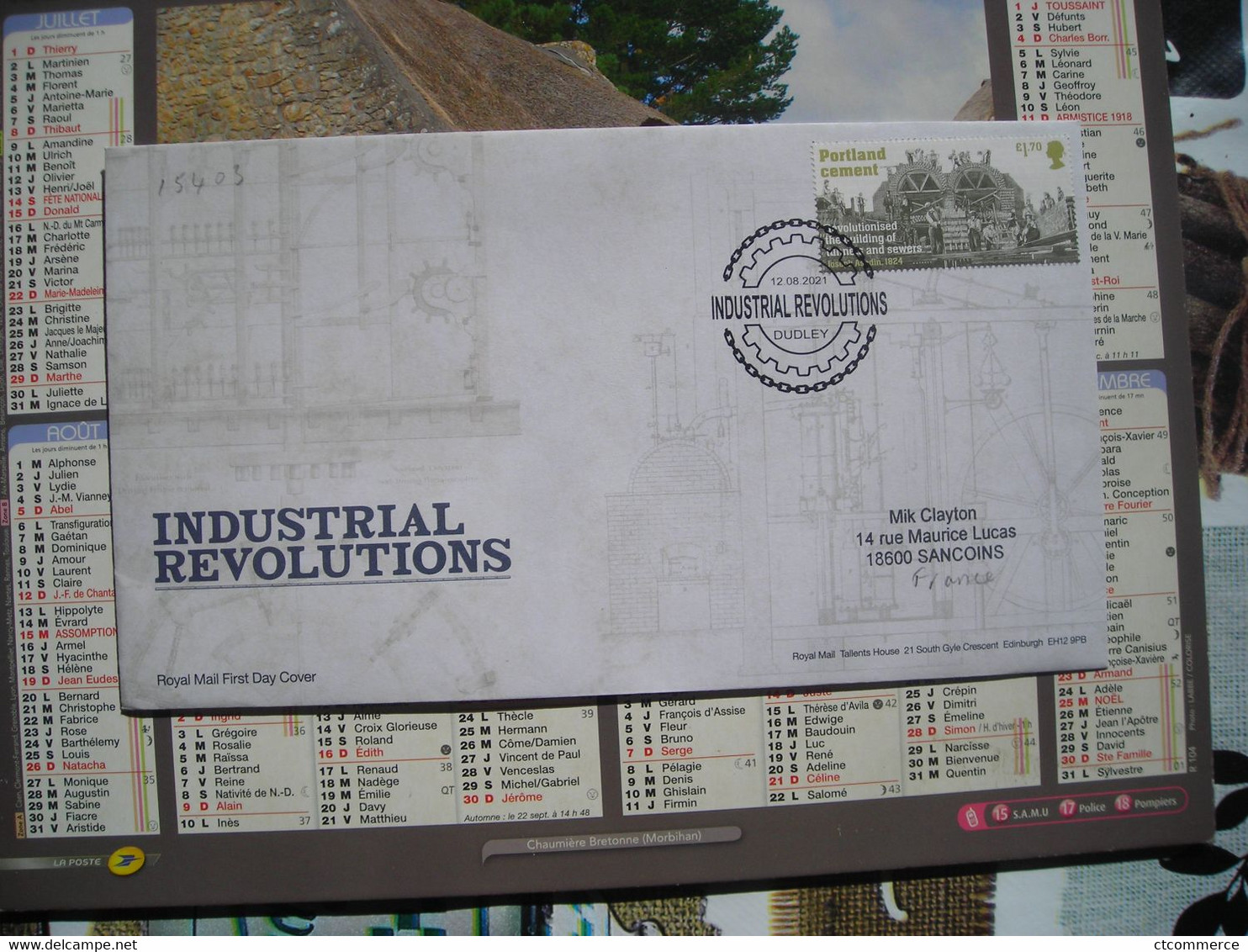 FDC Industrial Revolutions, Portland Cement, Révolutions Industrielles, Ciment Portland Derby - 2011-2020 Decimal Issues