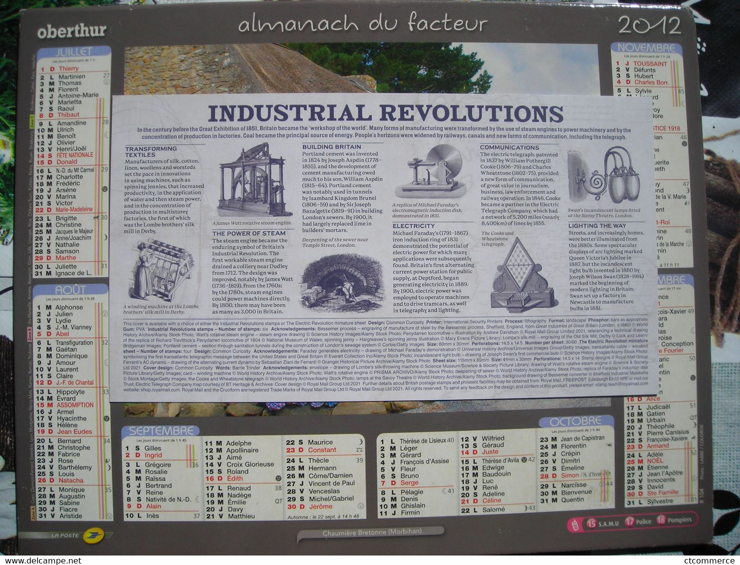 FDC Industrial Revolutions, Portland Cement, Révolutions Industrielles, Ciment Portland Derby - 2011-2020 Decimal Issues