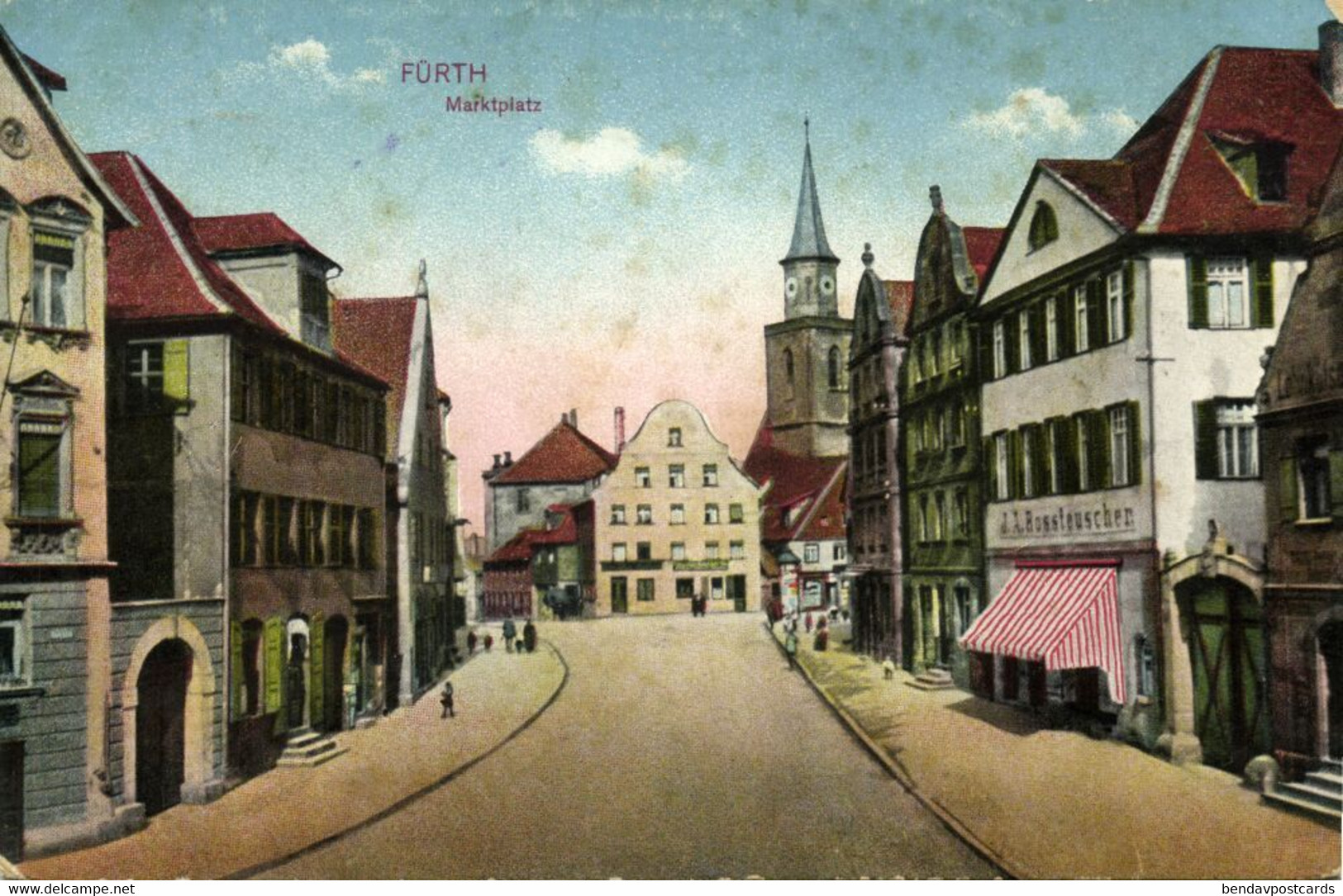 FÜRTH I.B., Blick Auf Den Marktplatz (1914) AK - Fuerth