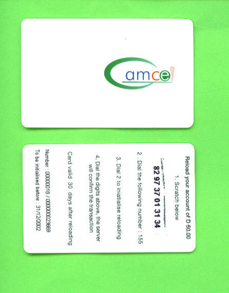 GAMBIA - Remote Phonecard As Scan/D 50.00 - Gambie