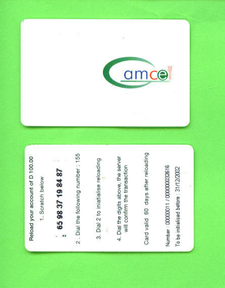 GAMBIA - Remote Phonecard As Scan/D 100.00 - Gambia
