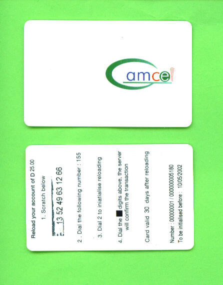 GAMBIA - Remote Phonecard As Scan/D 25.00 - Gambie