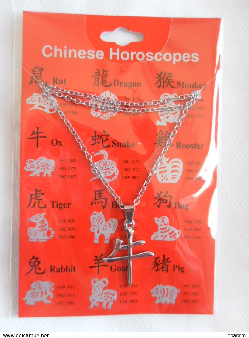 BUFFLE BOEUF Signe Chinois PENDENTIF AVEC PETITE CHAINETTE - HOROSCOPE - Pendants