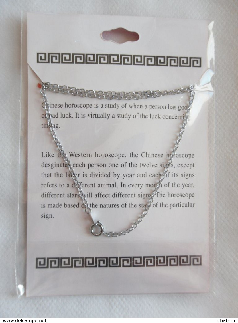 SERPENT Signe Chinois PENDENTIF AVEC PETITE CHAINETTE - HOROSCOPE - Pendants