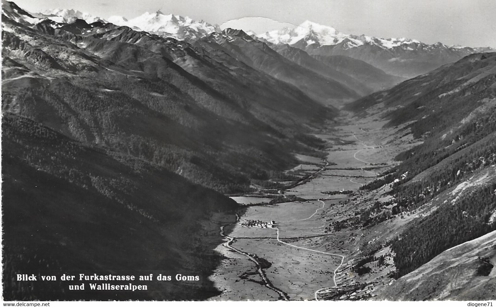 Blick Von Der Furkastrasse Auf Das Goms Und Walliseralpen - Goms