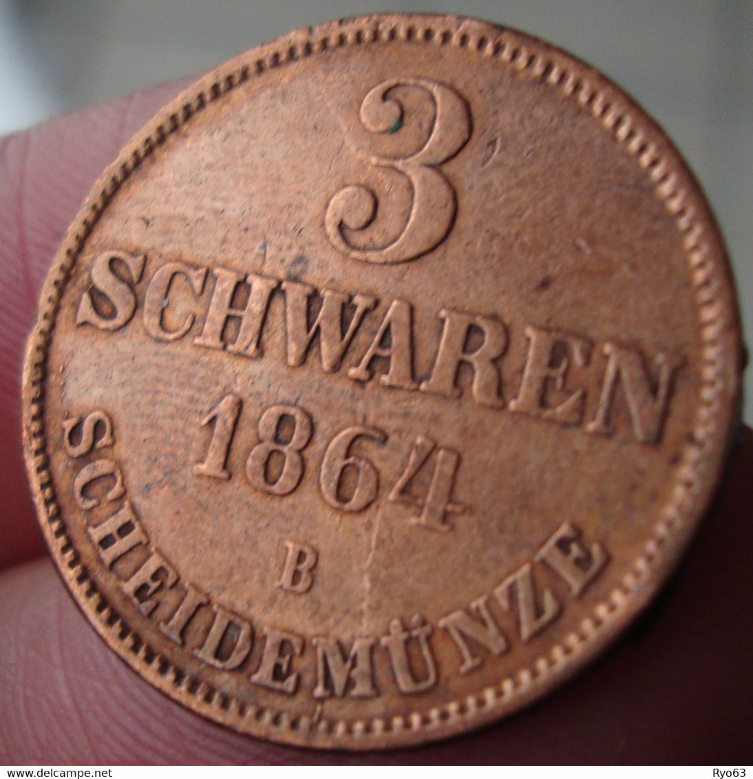 3 Schwaren 1864 B - Taler & Doppeltaler