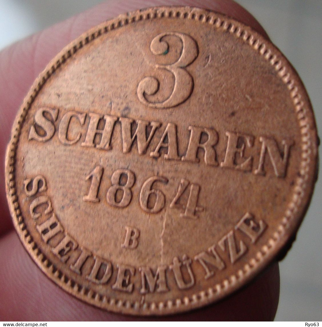 3 Schwaren 1864 B - Taler & Doppeltaler