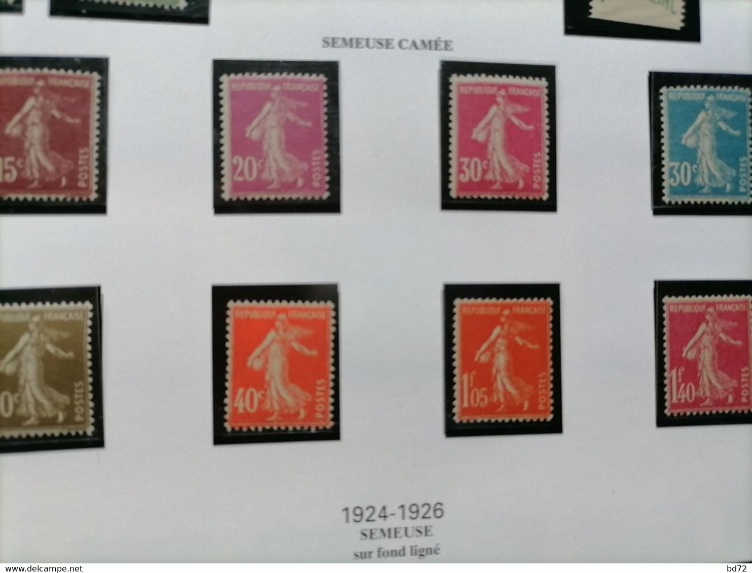 Semeuse Camée, 1924-1926, 8 Timbres Neufs Sans Charnières ( N° 189 à 196 ) - Nuevos