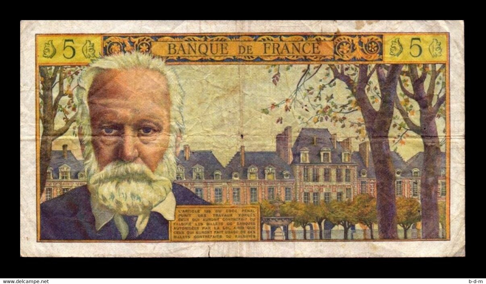 Francia France 5 Nouveaux Francs Victor Hugo 1962 Pick 141 BC F - Ohne Zuordnung