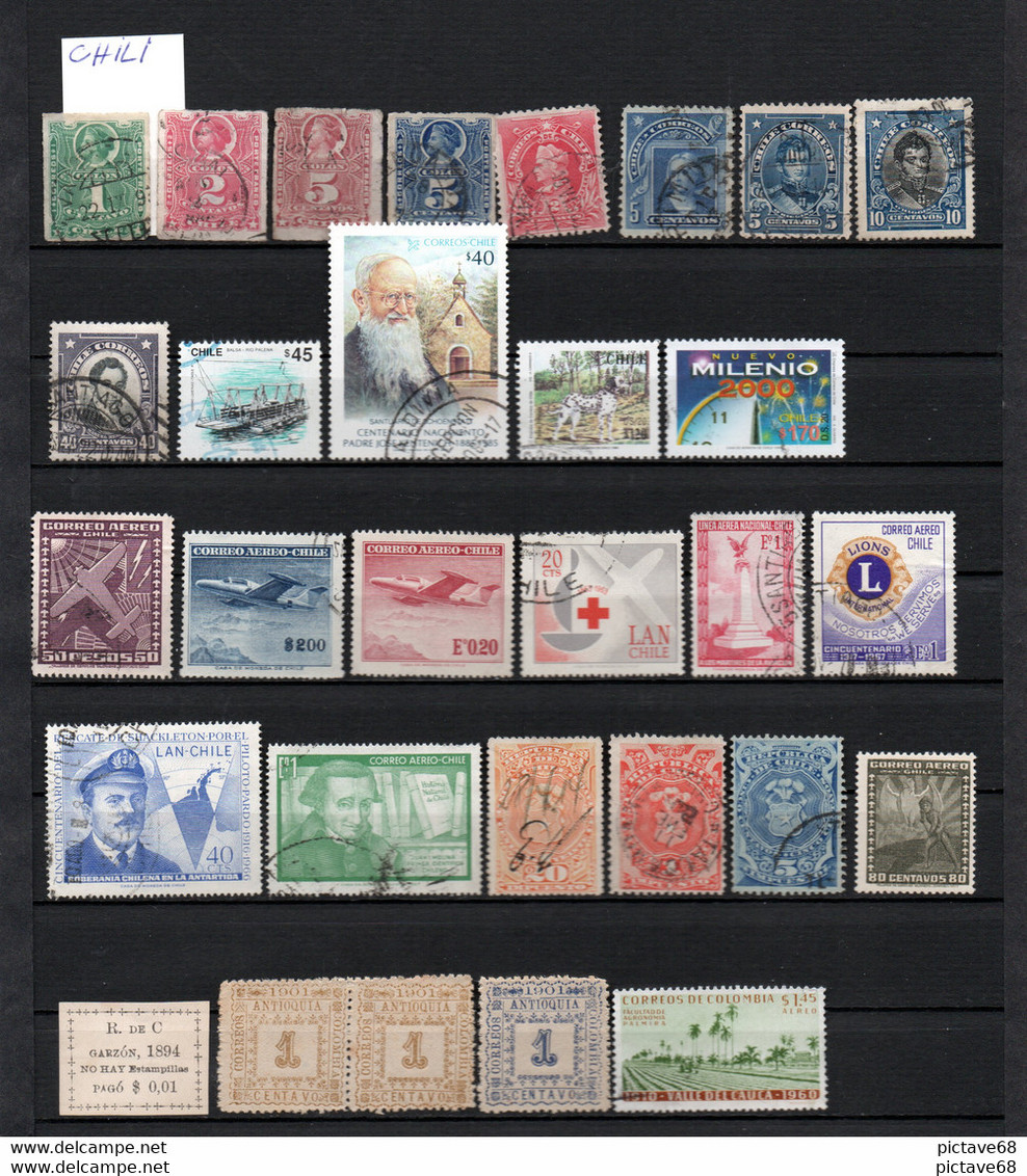 AMERIQUE DU SUD /  LOT DE TIMBRES OBLITERES - Collections (without Album)