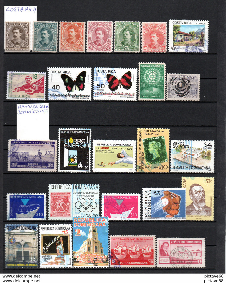 AMERIQUE DU SUD /  LOT DE TIMBRES OBLITERES