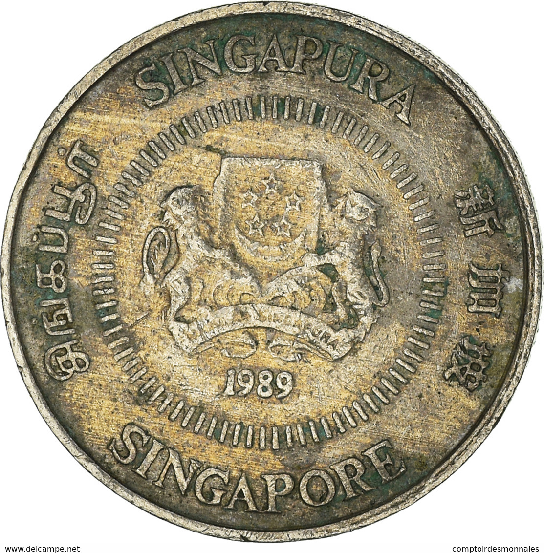 Monnaie, Singapour, 10 Cents, 1989 - Singapour