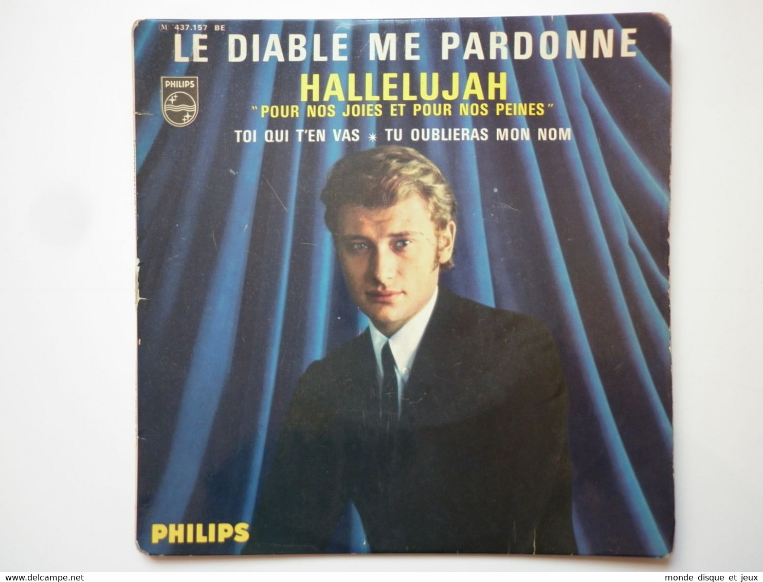Johnny Hallyday 45Tours EP Vinyle Le Diable Me Pardonne / Hallelujah - 45 T - Maxi-Single