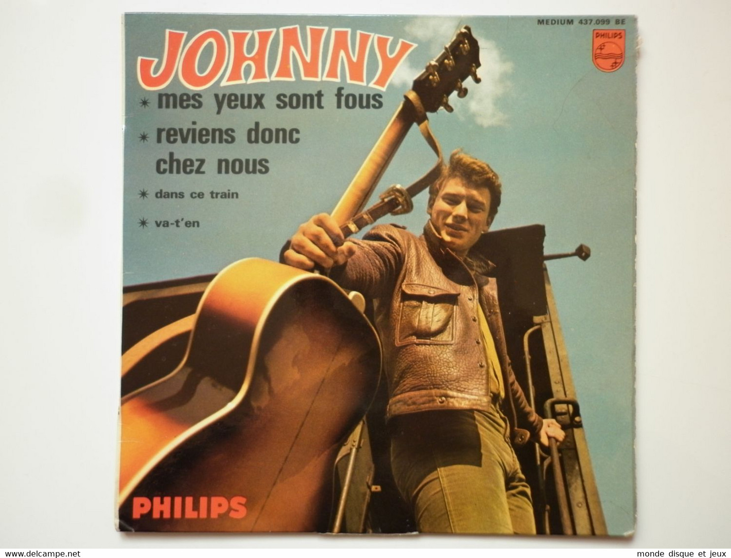 Johnny Hallyday 45Tours EP Vinyle Mes Yeux Sont Fous 2eme Pochette Gros Lettrage - 45 T - Maxi-Single