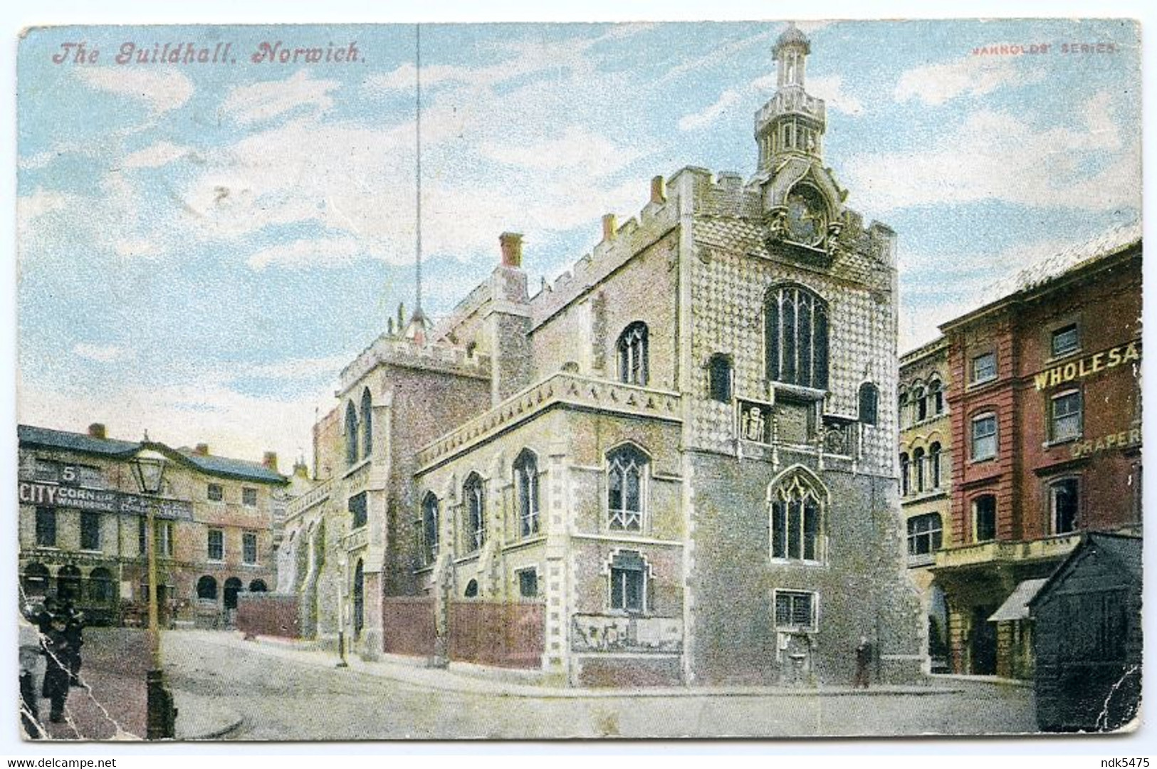 NORFOLK : THE GUILDHALL / POSTMARK - NORWICH (DUPLEX) / ADDRESS - SHEPTON MALLET, GARSTON STREET (MOON) - Norwich