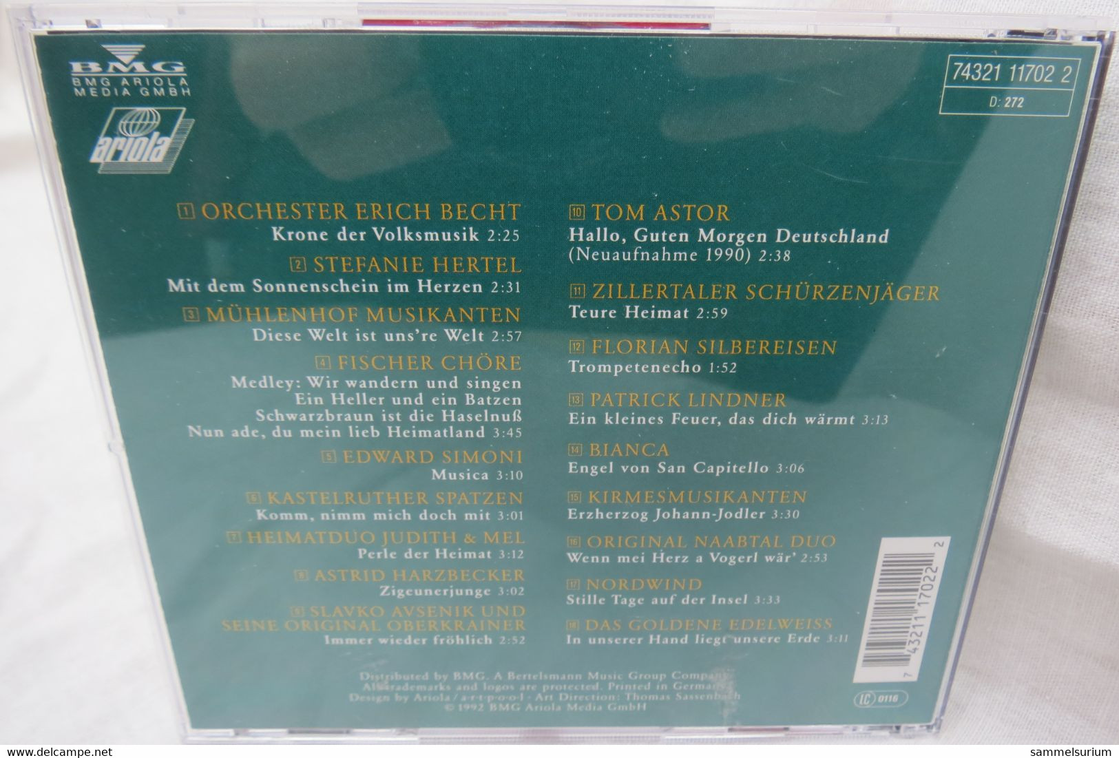 CD "Die Krone Der Volksmusik" Präsentiert Von Erika Bruhn - Otros - Canción Alemana