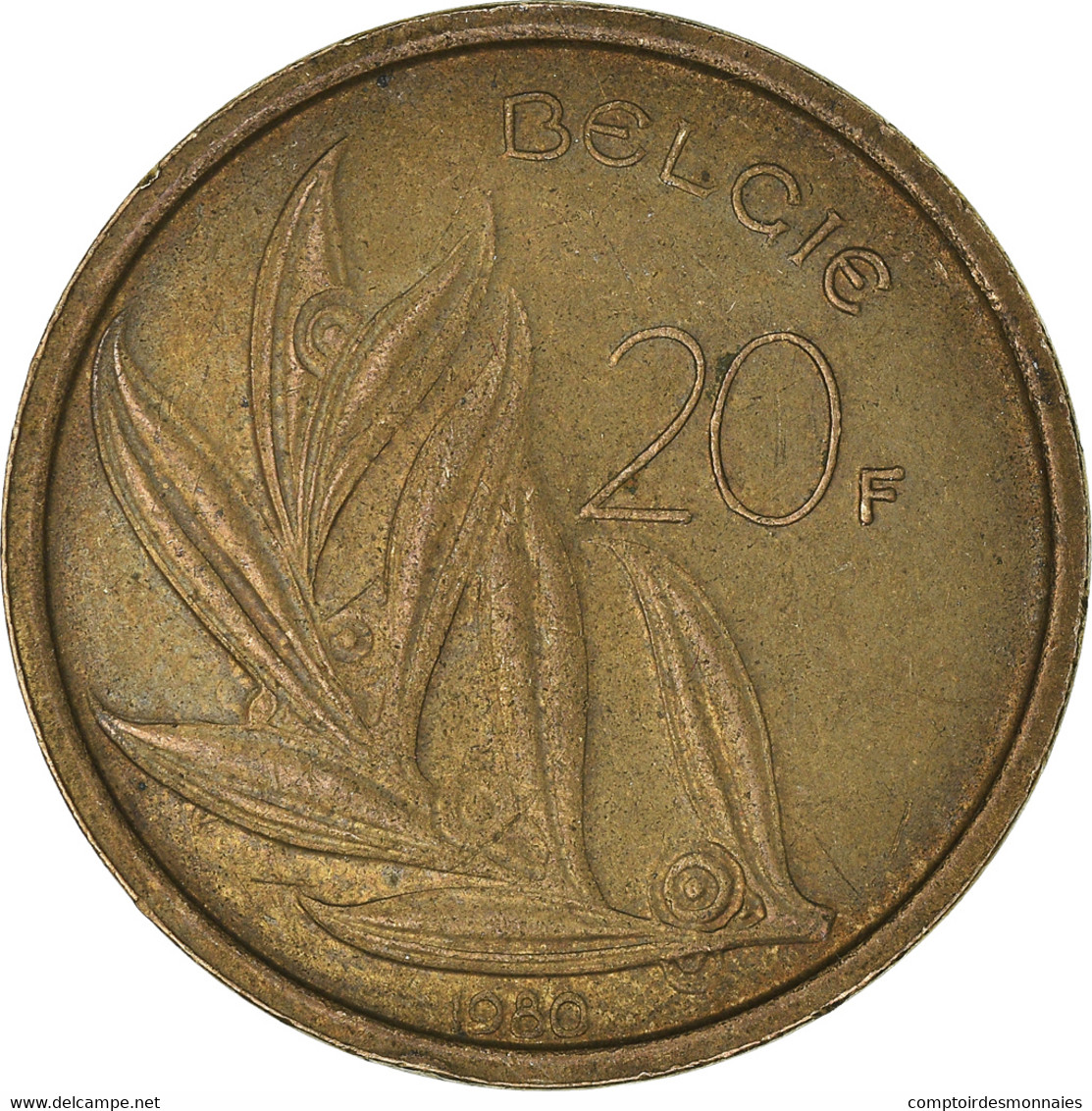 Monnaie, Belgique, 20 Francs, 20 Frank, 1980 - 20 Francs