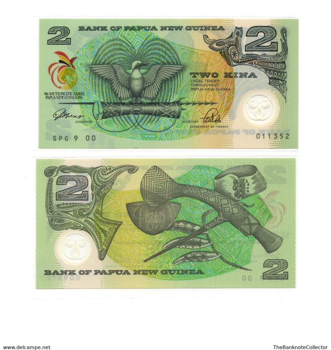 Papua New Guinea 2 Kina South Pacific Games 1991 Polymer Issue UNCIRCULATED P-12 - Papouasie-Nouvelle-Guinée