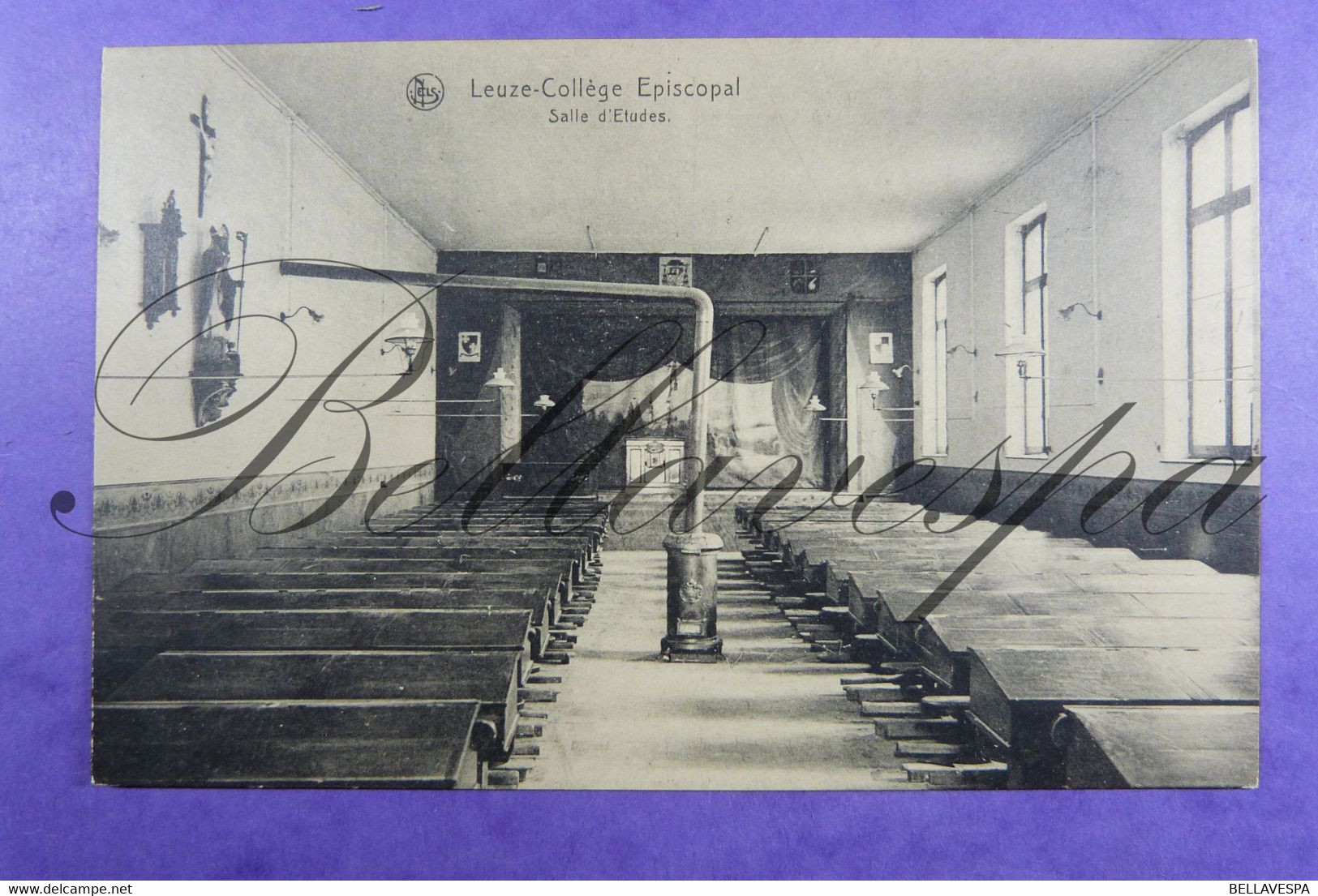 Leuze Collège Episcopal. Salle D'etude. Impr Van Geebergen - Leuze-en-Hainaut